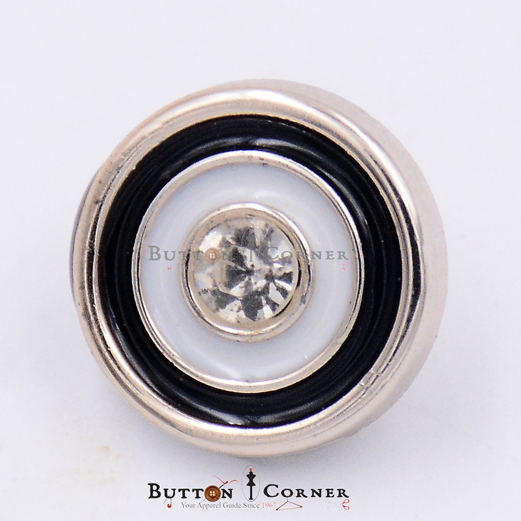 Circle With Stone Shank Button