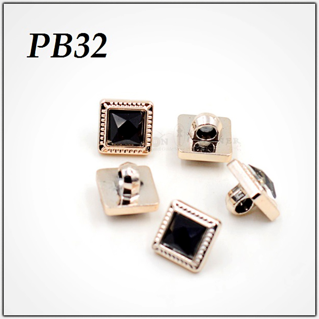 Square Shape Design Shank Button