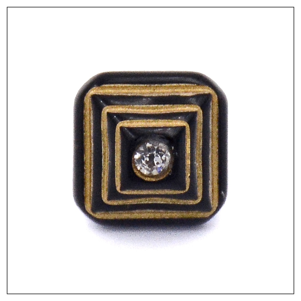 Pyramid Shape With Stone Plastic Button