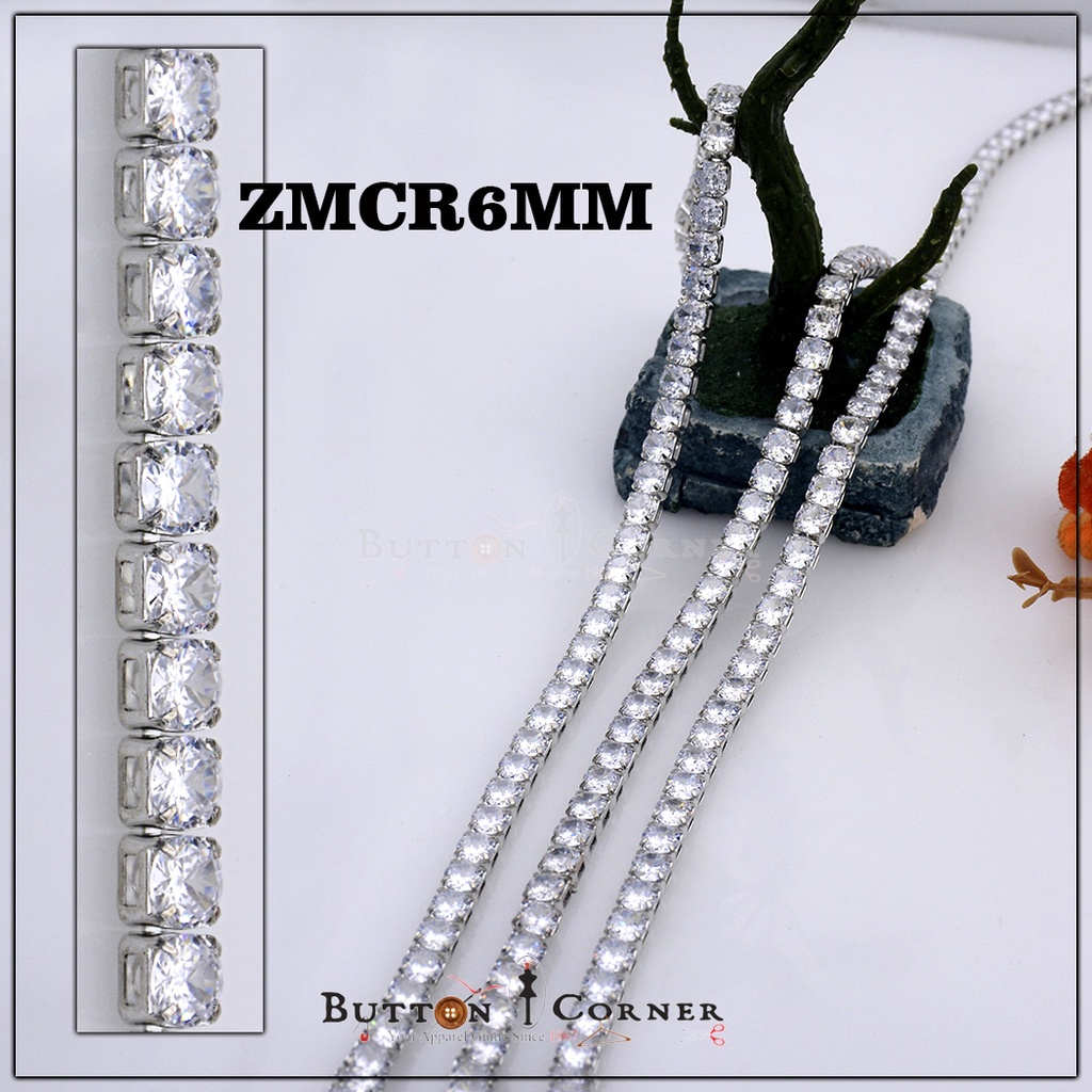 Zircon Metal Round Crystal Lace