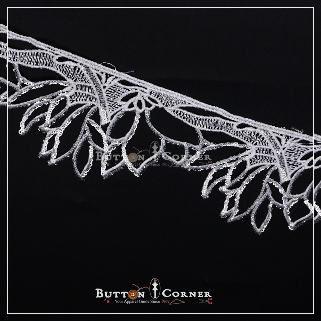 One Side Border Sequence Lace