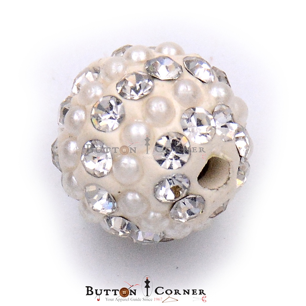 Globe Shape Fancy Stone Button