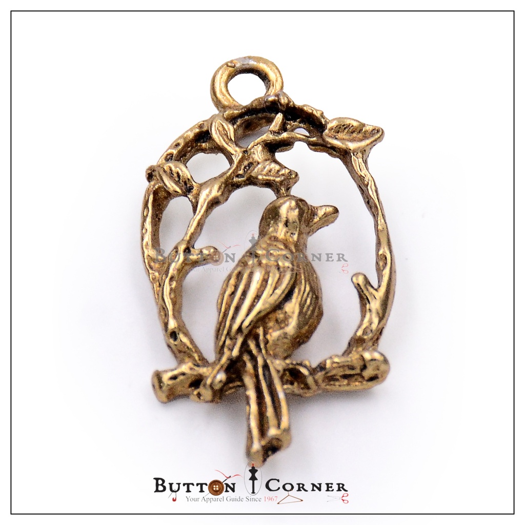 Floral Wreath Sparrow Pendant
