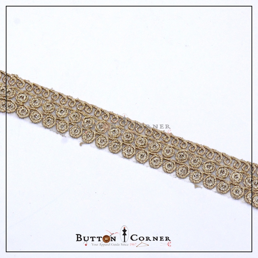 Fancy Metallic Yarn Sequence Lace