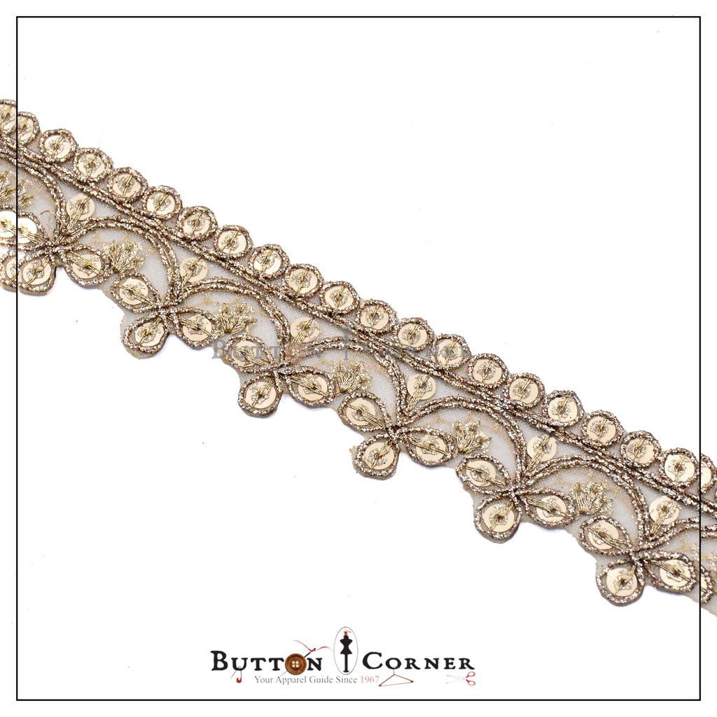 Metallic Yarn Sequence Lace