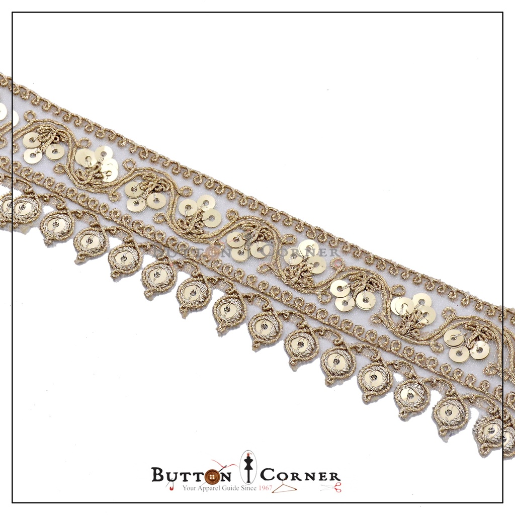 Metallic Yarn Sequence Lace