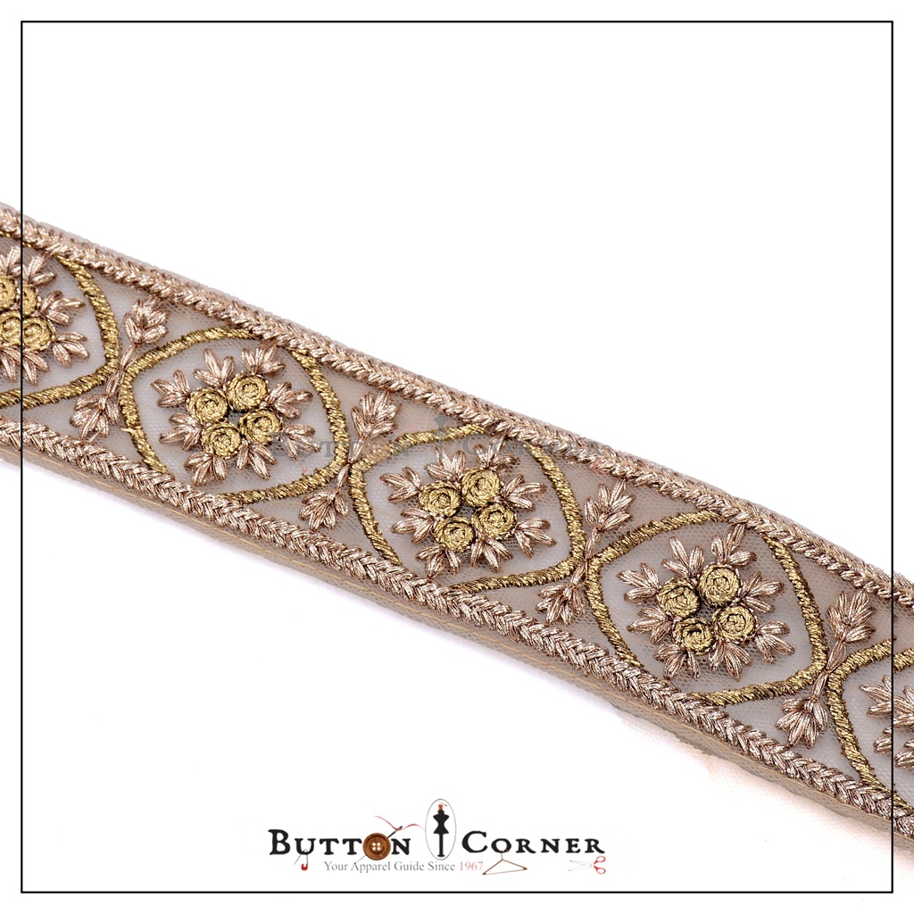 Double Side Metallic Yarn Lace