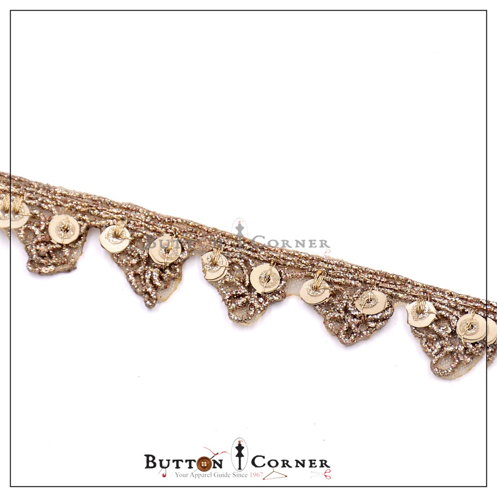 Metallic Yarn Sequence Lace