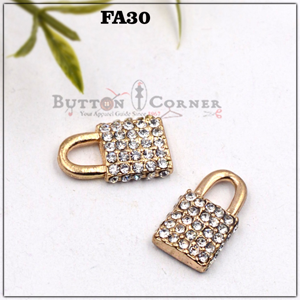 Fancy Lock With Stone Pendant