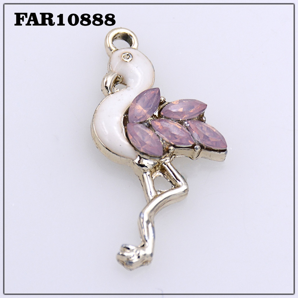Flamingo With Stone Pendant
