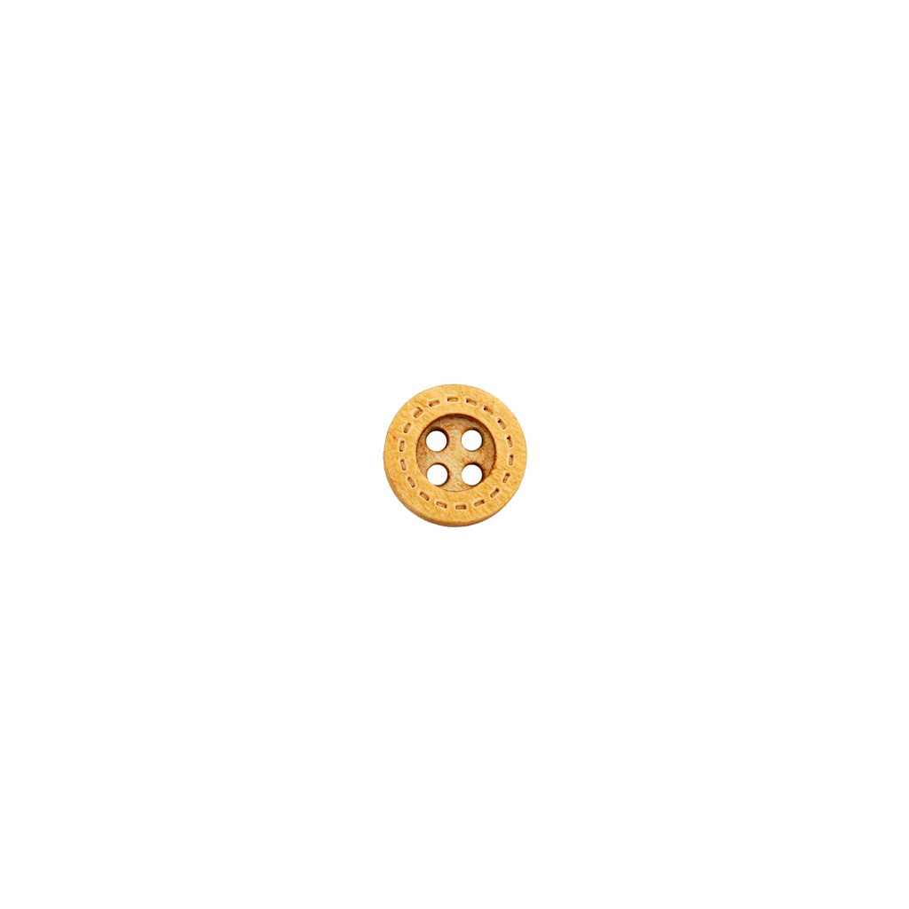 Dotted Border 4 Hole Wooden Button