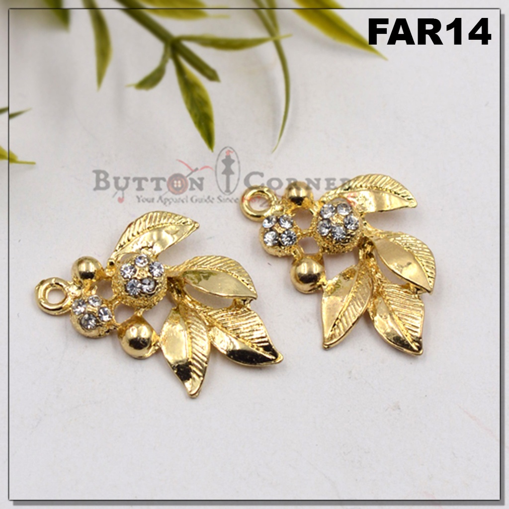 Leaf Design Fancy Pendant With Stones