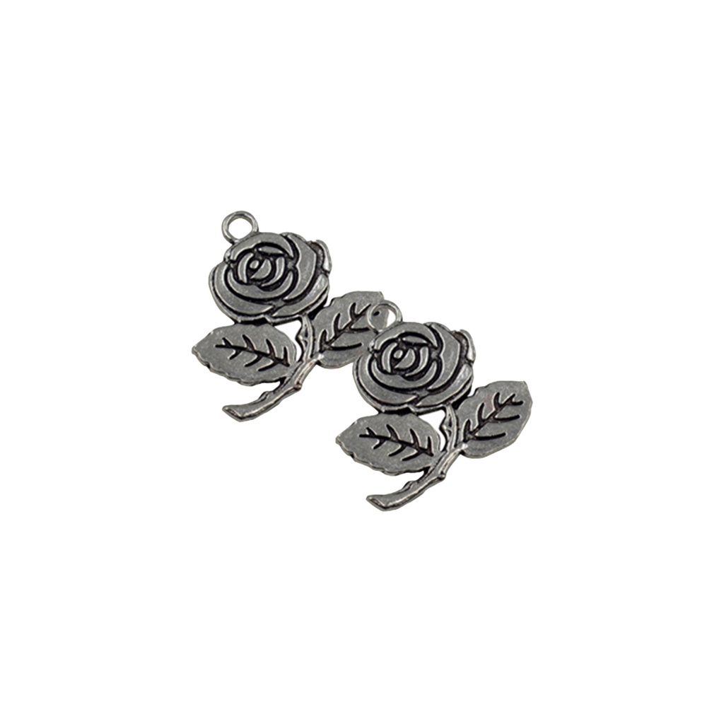 Floral Pendant With Dual Leaf Design