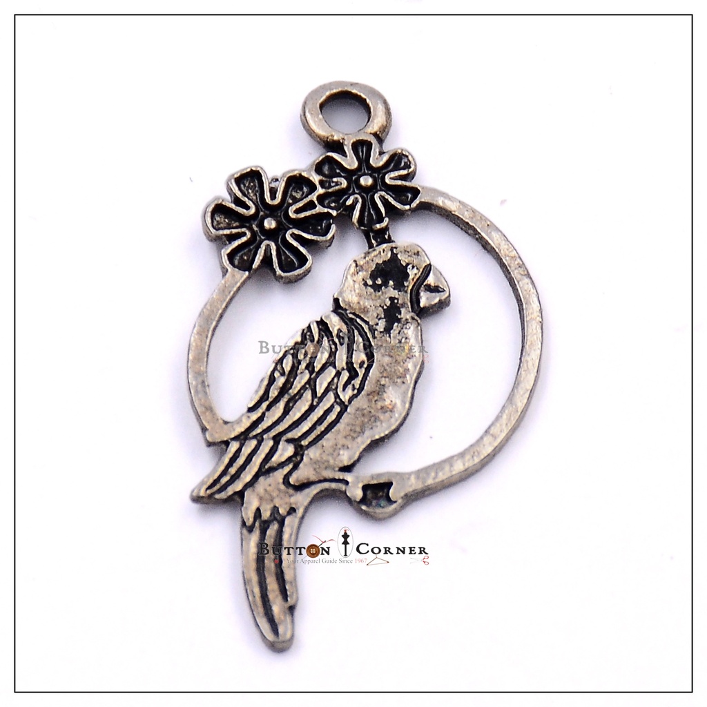 Floral Wreath Sparrow Pendant