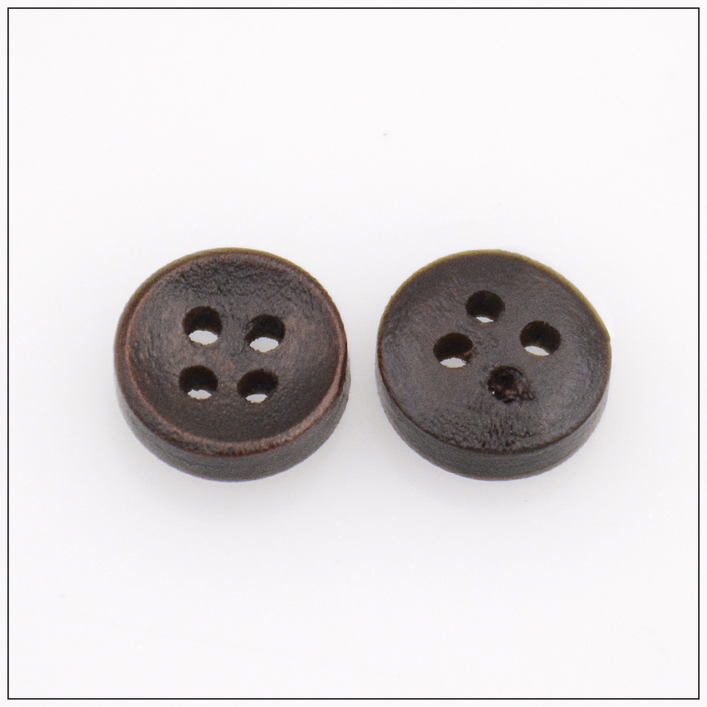 Flat 4 Hole Wooden Button