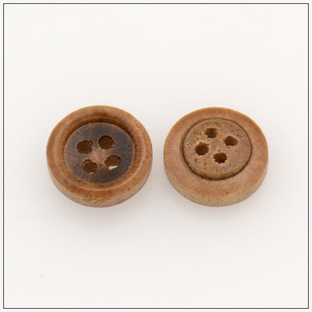 Thin Border 4 Hole Wooden Button