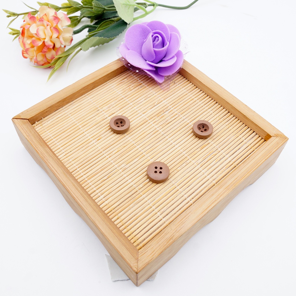 Flat Border Deep 4 Hole Wooden Button