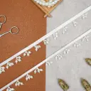 Decorative Garment Hanging Lace with Beaded Clusters