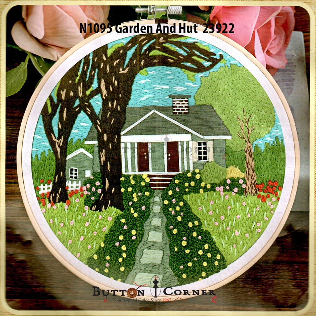 Garden And Hut Embroidery Kit