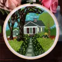 Garden And Hut Hand Embroidery Kit