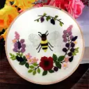 Honey Bee & Flowers Hand Embroidery Kit