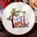 Happy Family Giraffe Embroidery Kit