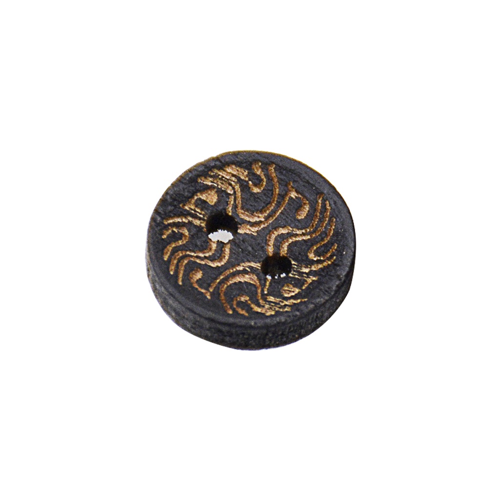Tattoo Design 2 Hole Wooden Button