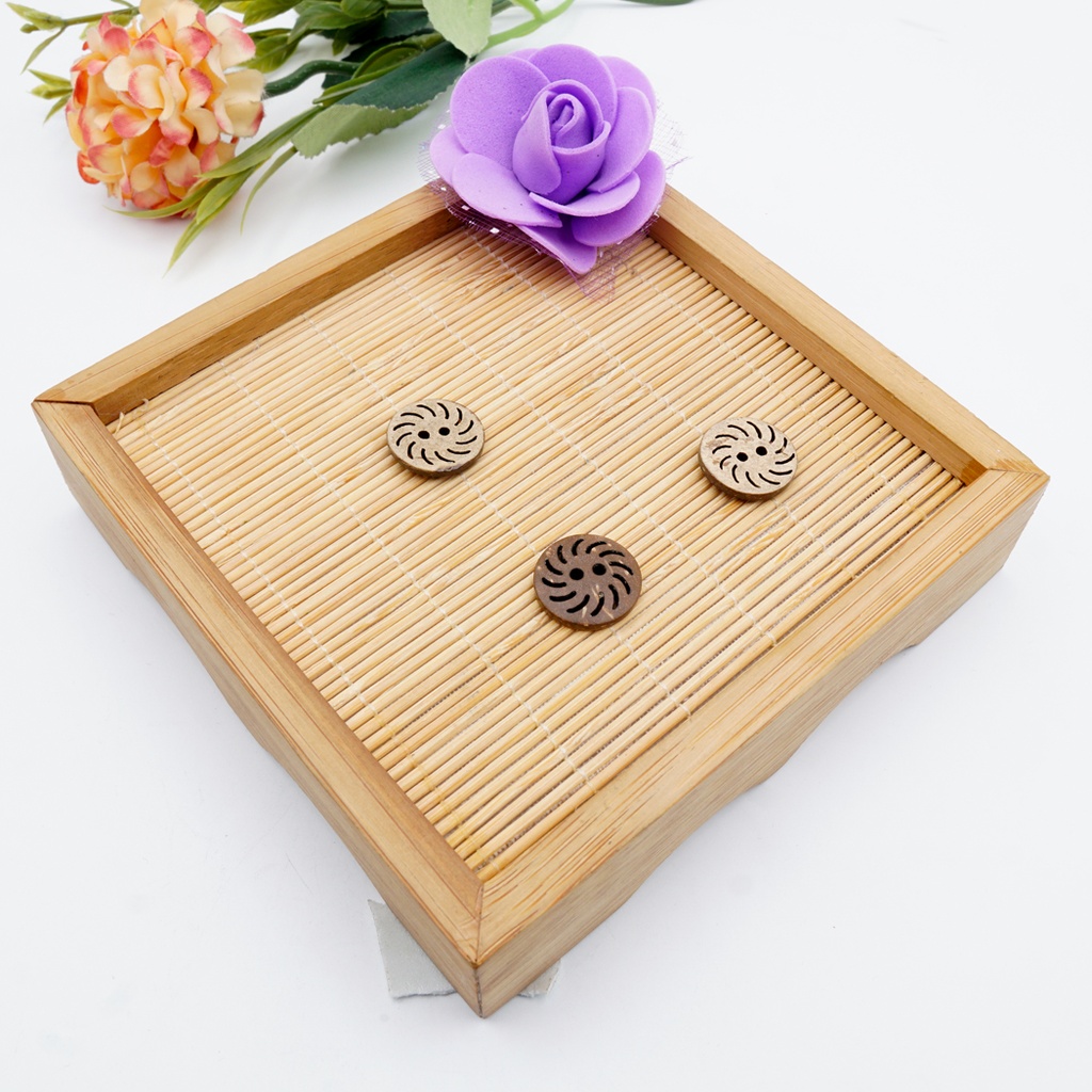 Engraved 2 Hole Coconut Button