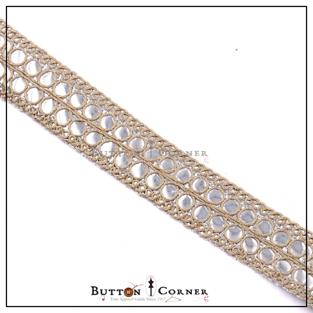 Fancy Metallic Yarn Sequence Lace
