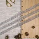 Zigzag Detailing, Fancy Metallic Yarn Lace