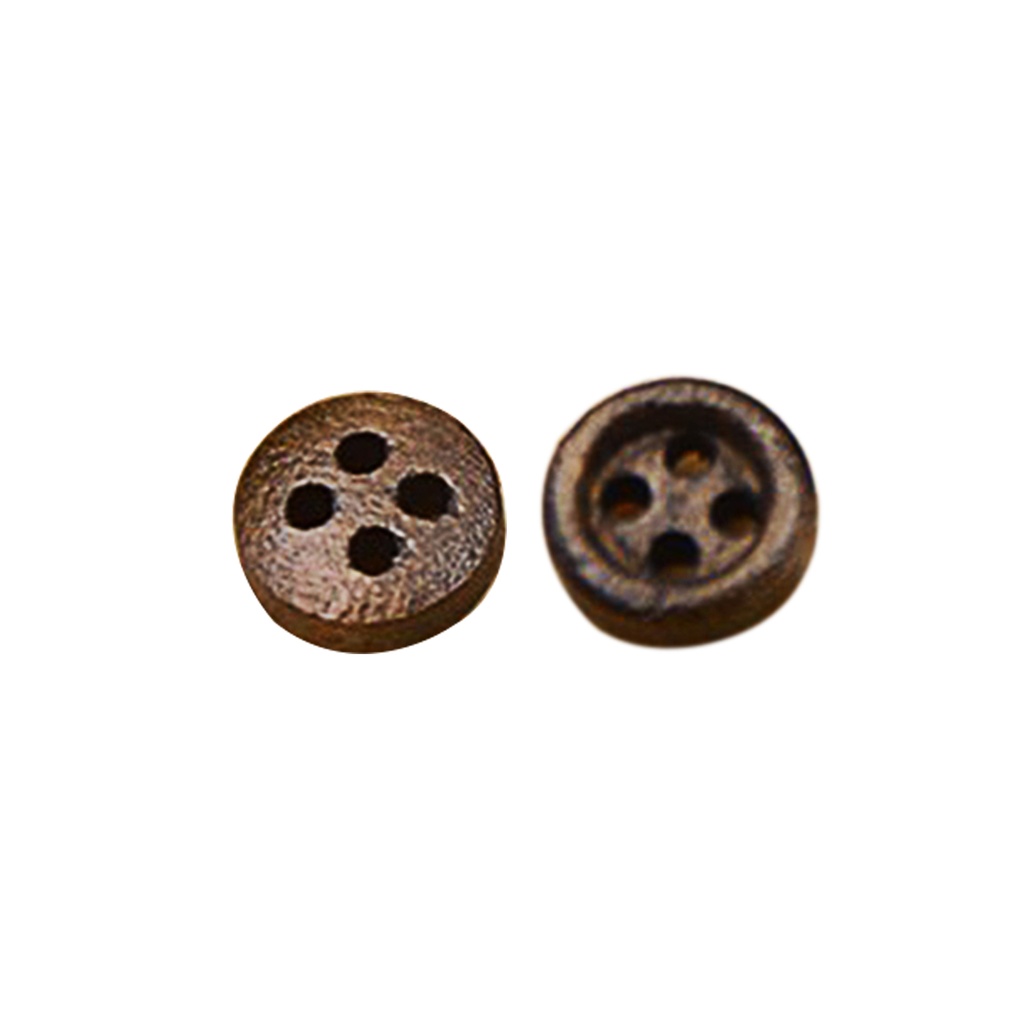 Thick Border Classic Style 4 Hole Wooden Button