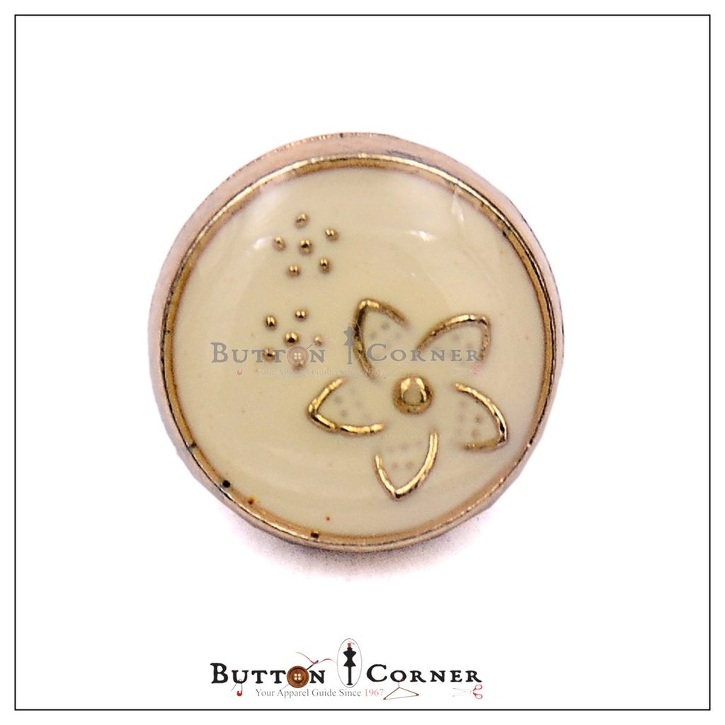 Star Design Metal Shank Button