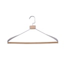 Metal Shirt Hanger with Wooden Stick