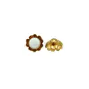 Flower Design Fancy Metal Button