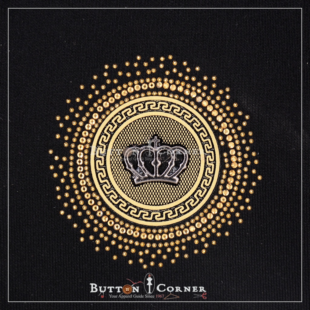 Crown Versace Boarder Hotfix Motif