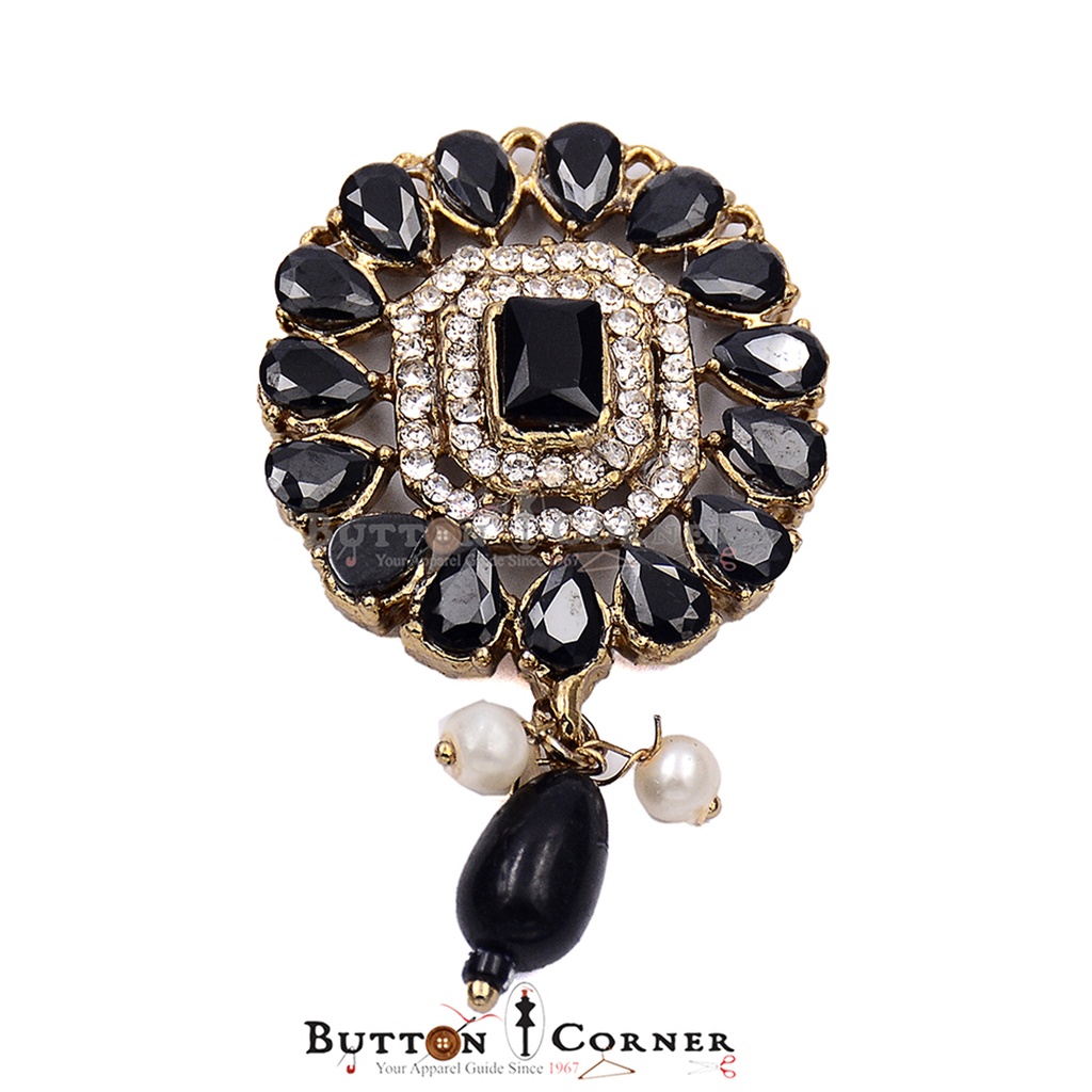 Kundan Button with Pearl & Stone