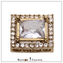 Square Kundan & Crystal Luxury Button