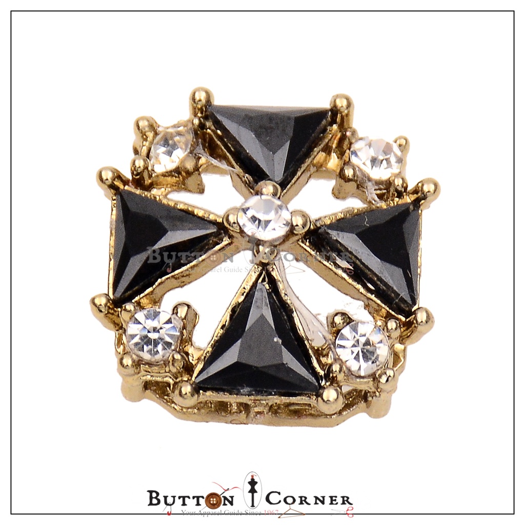 Fancy Kundan Button With Crystal