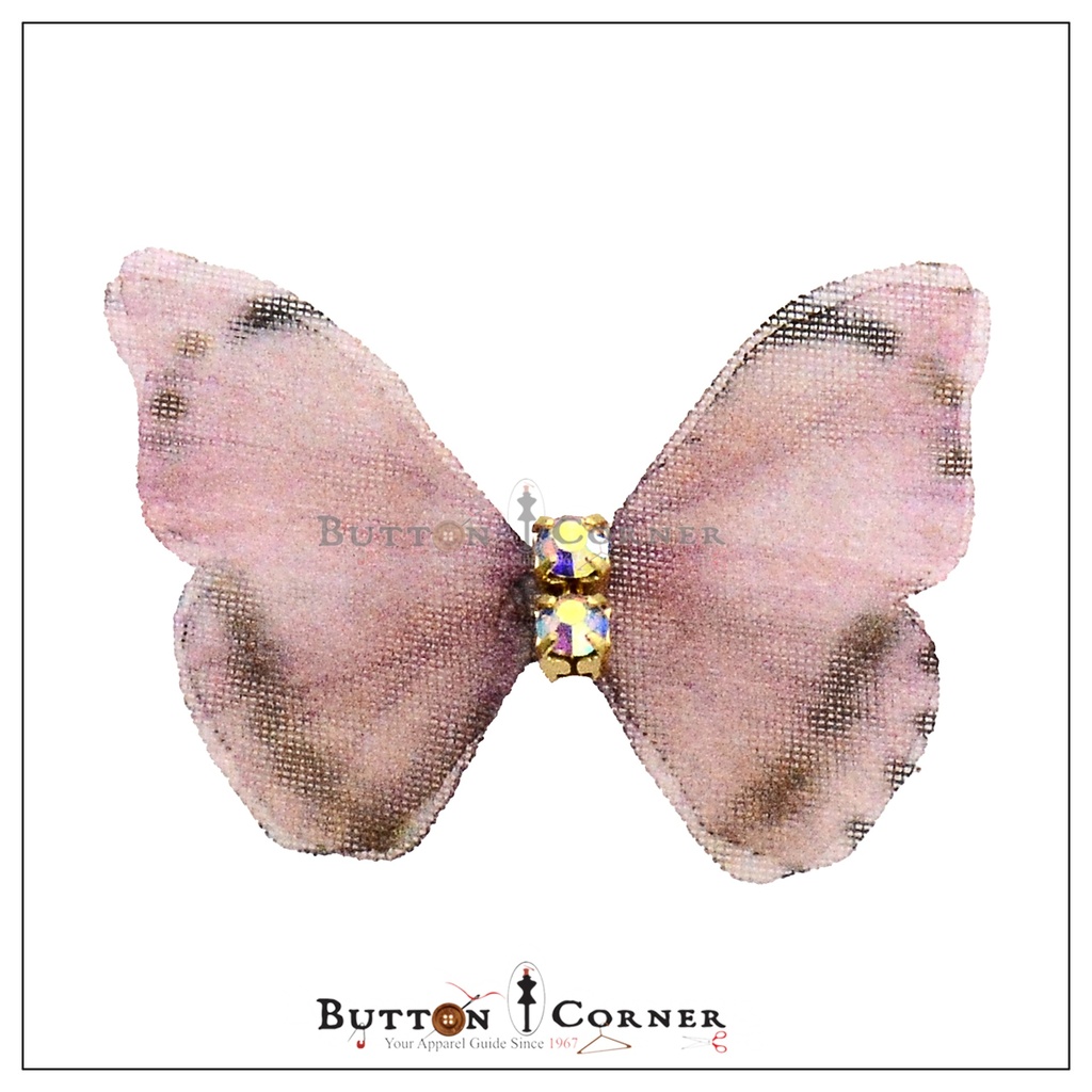 Double-Layer Organza🦋Butterfly with Rhinestone Centre
