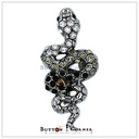 Cobra Snake Brooch With Diamonds