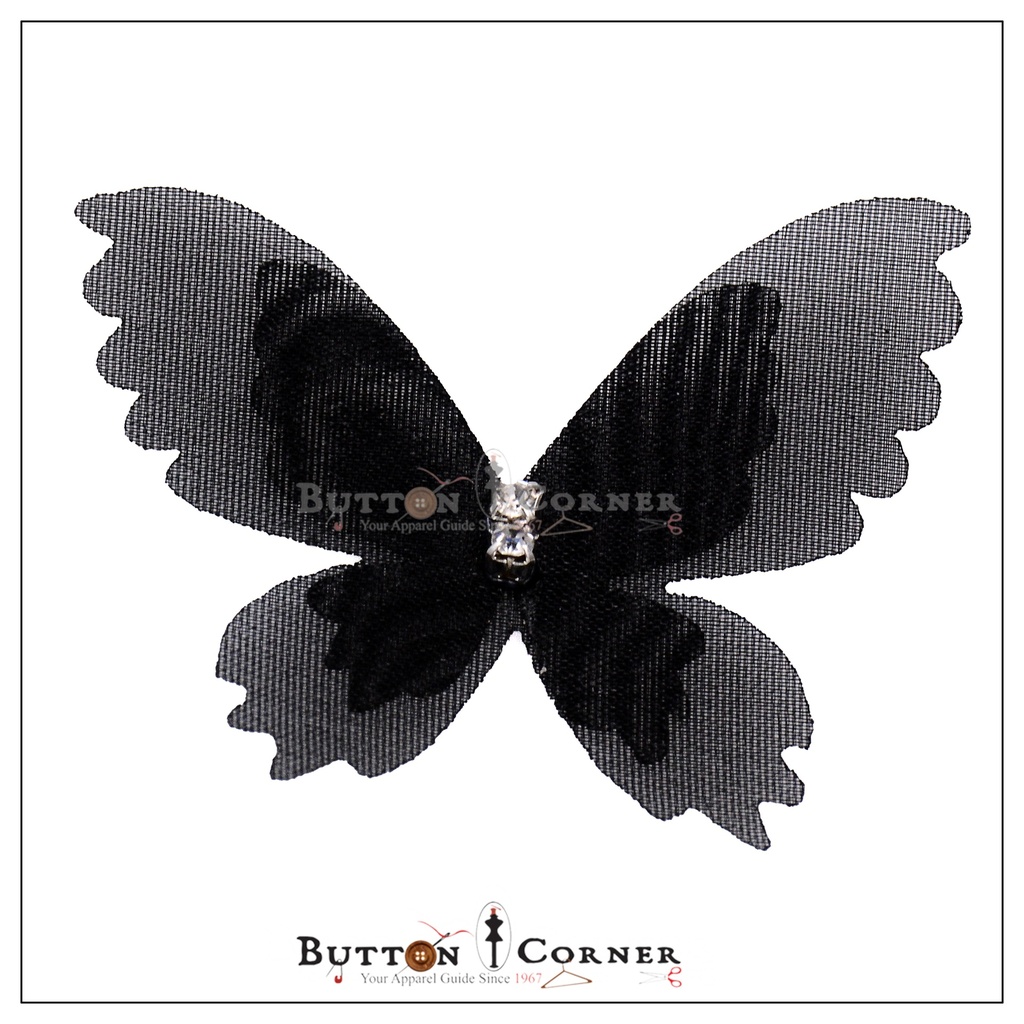 Double-Layer Organza🦋Butterfly with Rhinestone Centre