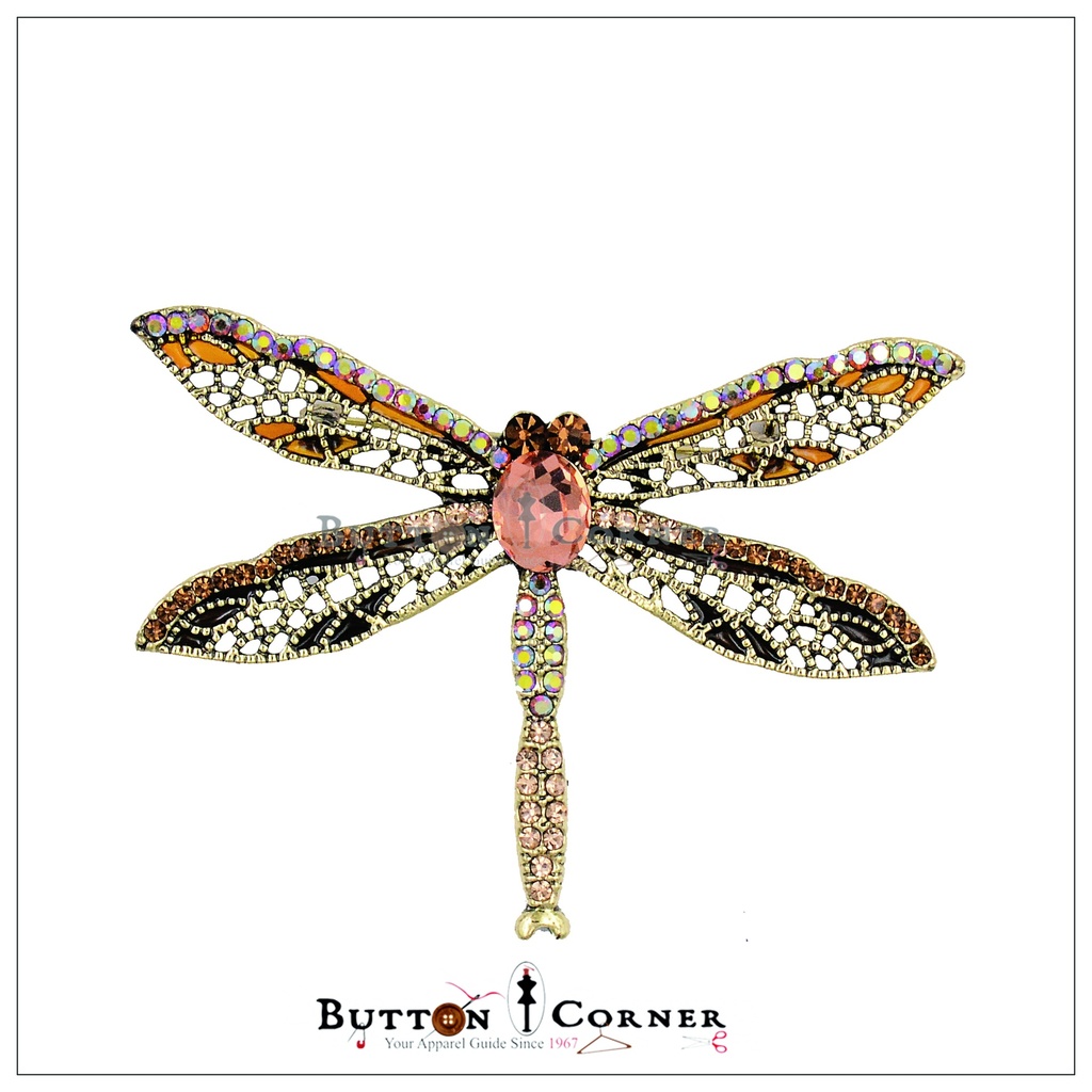 Dragonfly With Diamonds Brooch