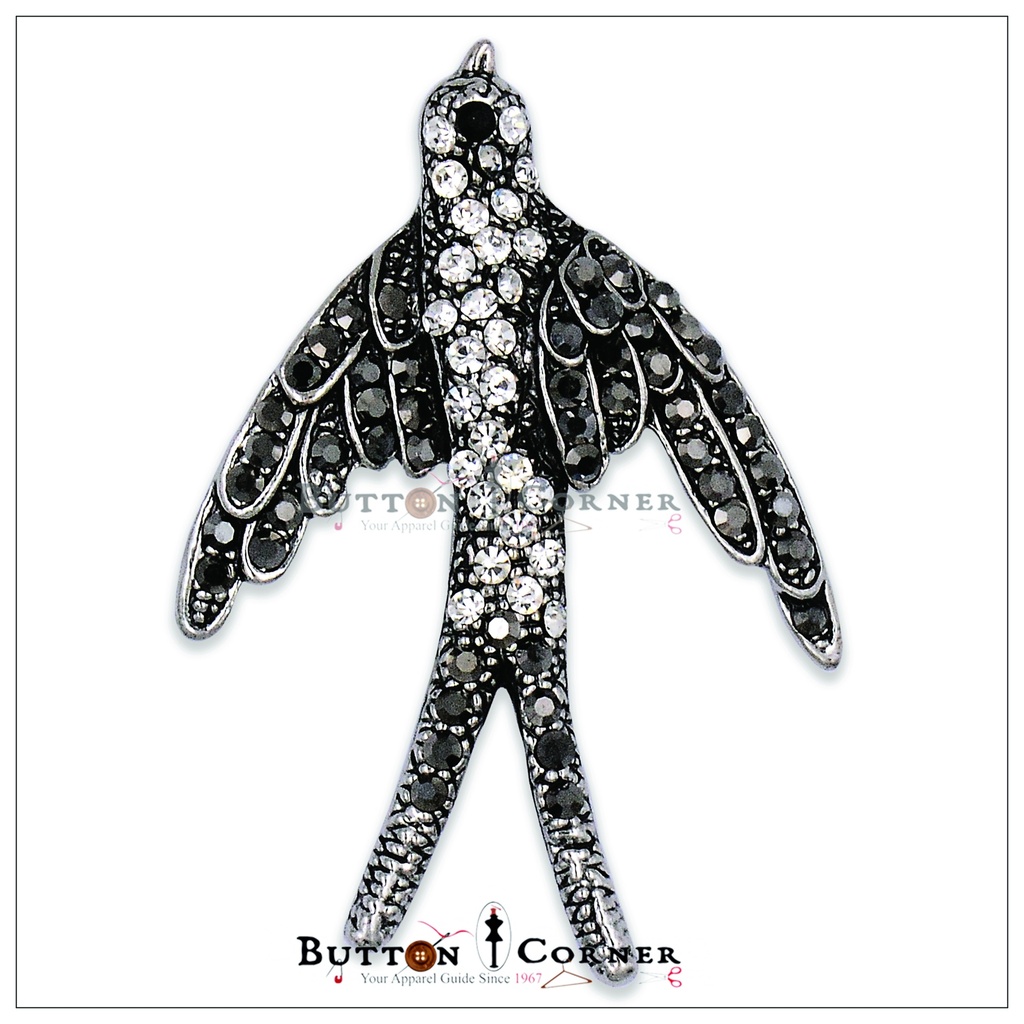 Swallow With Diamonds Brooch
