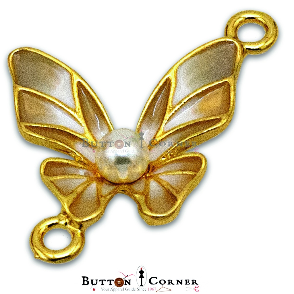 Hand Painted Butterfly with Pearl 🦋