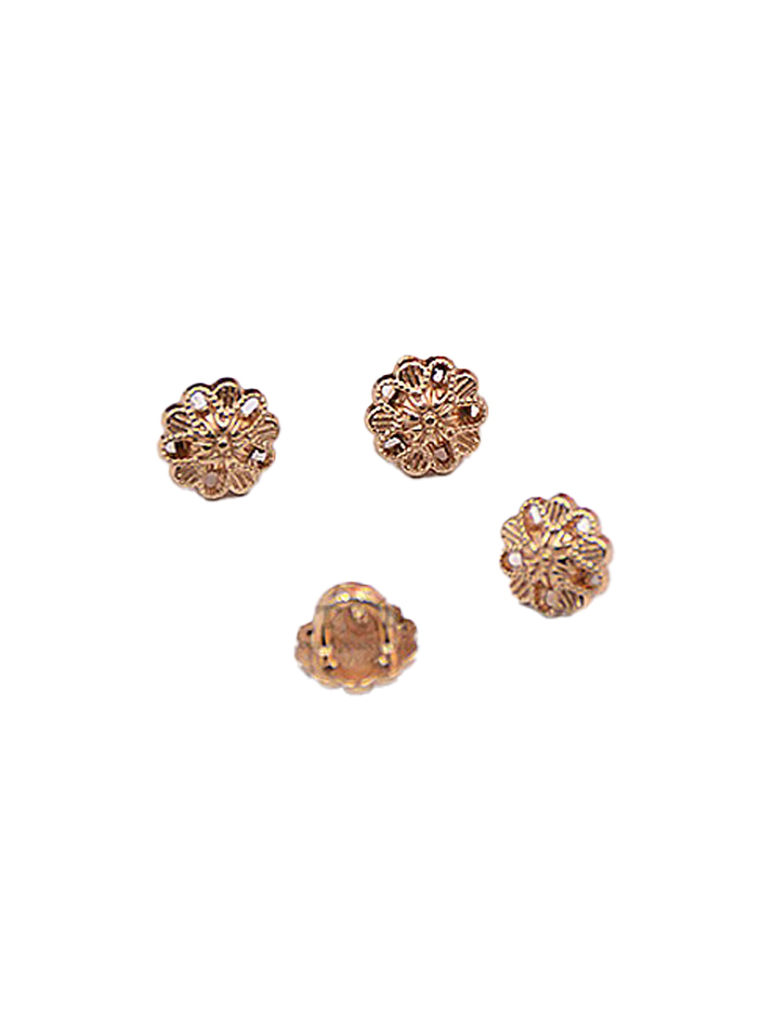 Vintage Flower Shape Metal Shirt Button