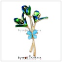 Spring flowers With Butterfly Brooch