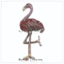 Hand Painted Flamingo Brooch