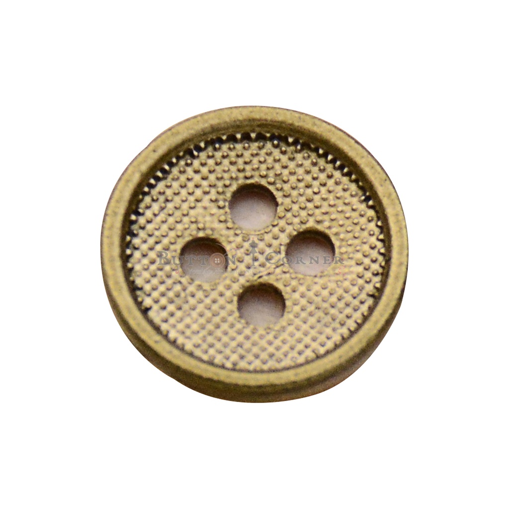 Border 4 Hole Metal Shirt Button