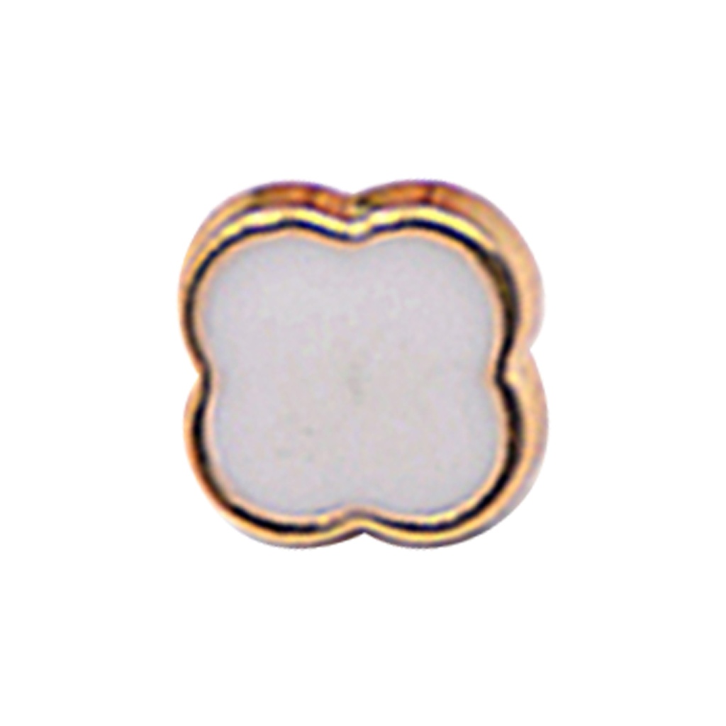Clover Enamel Square Shirt Button