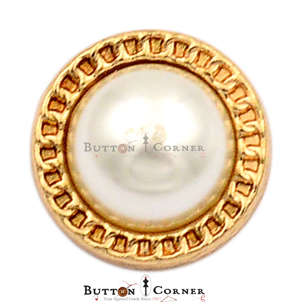 Round Shape With Pearl Metal Suiting Button